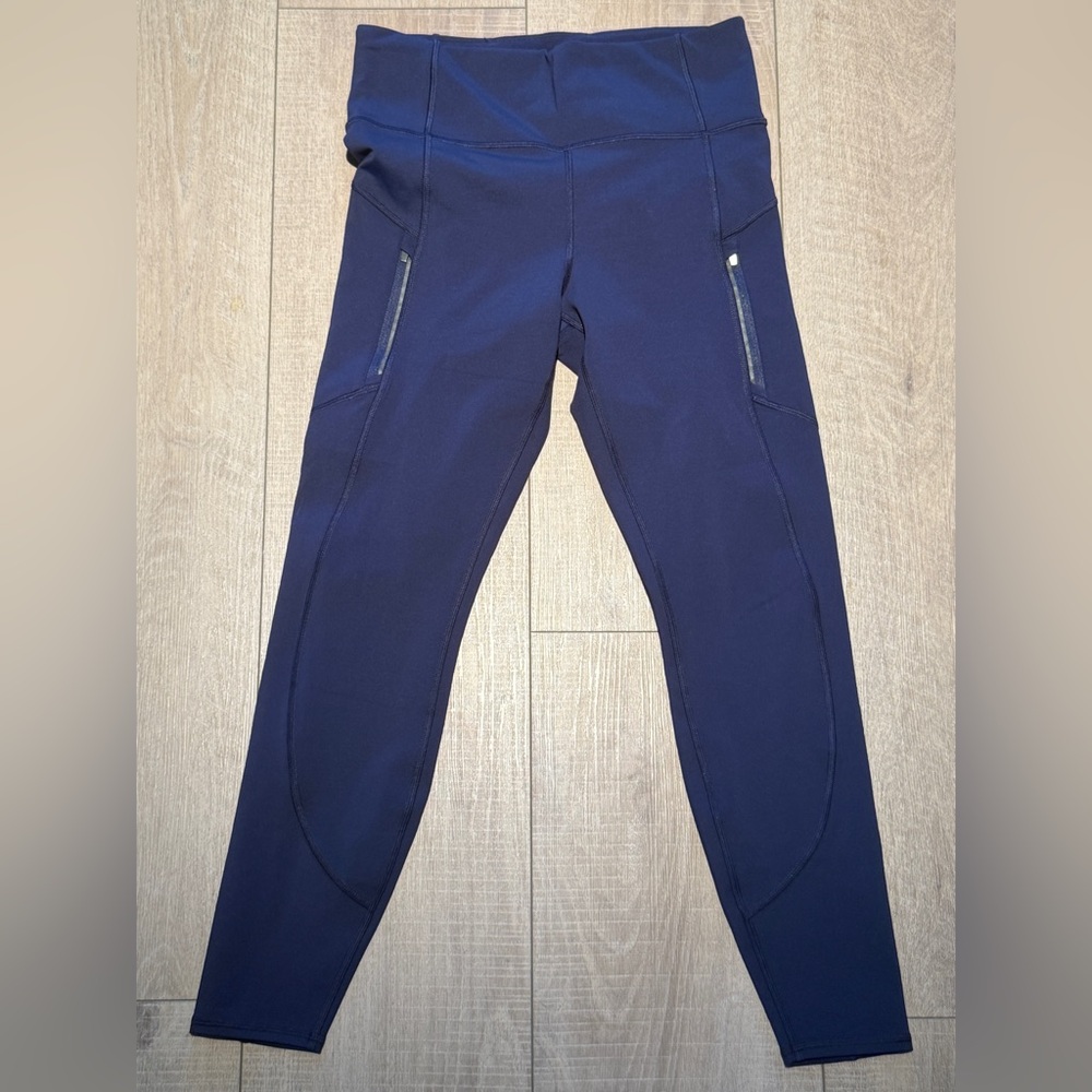 Athleta Rainier High Rise Leggings in Dress Blue Navy size Medium